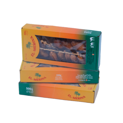 Dattes sur Branche Deglet Nour Elmerina 500g – Exquises et fraîches Dates on Branch Deglet Nour El-merina 500g – Super Qualité