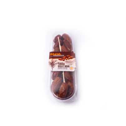 Processed Dates Deglet Nour Nakhl Shaheen 220g Dattes Traitées Deglet Nour Nakhl Shaheen 220g – Qualité Premium, douceur naturelle et sélection rigoureuse.